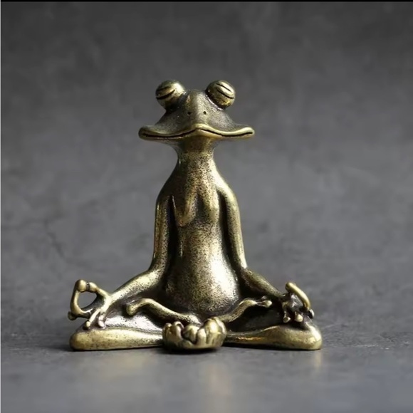Anthropologie Accessories - Home Decor Yoga Frog Meditative Frog Figurine in Bronze Finish